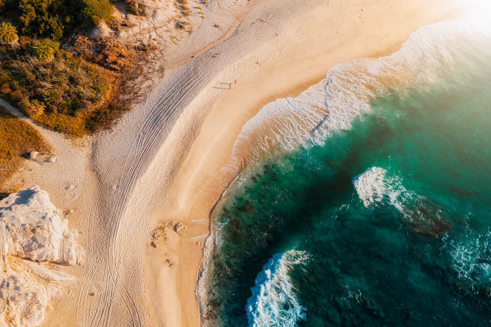 aerial view of beach during daytime